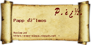 Papp Álmos névjegykártya