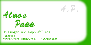 almos papp business card